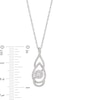 Thumbnail Image 2 of 1/3 CT. T.W. Multi-Diamond Flame Infinity Overlay Pendant in Sterling Silver
