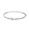 Thumbnail Image 0 of 1/5 CT. T.W. Diamond Infinity Overlay Bangle in Sterling Silver