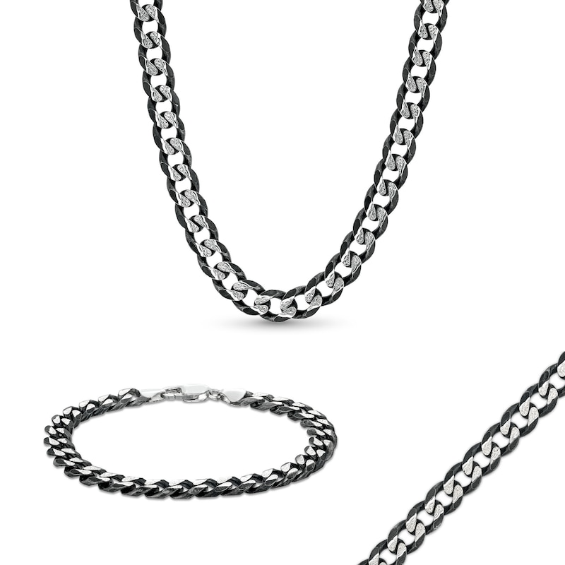 Men's Curb Chain Necklace - Silver