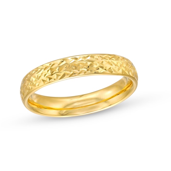 Oro Diamanteâ¢ Diamond-Cut 4.0mm Ring in Hollow 14K Gold - Size 7