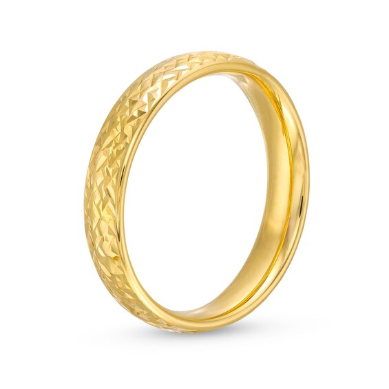 Oro Diamanteâ¢ Diamond-Cut 4.0mm Ring in Hollow 14K Gold - Size 7