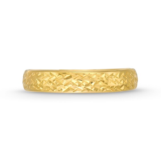 Oro Diamanteâ¢ Diamond-Cut 4.0mm Ring in Hollow 14K Gold - Size 7