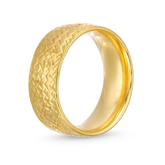 Oro Diamanteâ¢ Diamond-Cut 8.0mm Ring in Hollow 14K Gold - Size 7