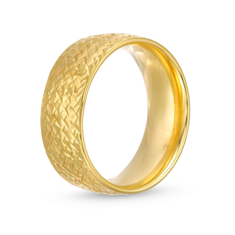 Main Image 3 of Oro Diamante™ Diamond-Cut 8.0mm Ring in Hollow 14K Gold - Size 7