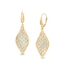 Thumbnail Image 1 of Oro Diamante™ Open Lattice Teardrop Earrings in 14K Two-Tone Gold