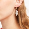 Thumbnail Image 2 of Oro Diamante™ Open Lattice Teardrop Earrings in 14K Two-Tone Gold