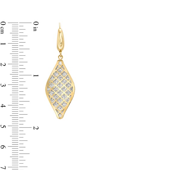 Oro Diamanteâ¢ Open Lattice Teardrop Earrings in 14K Two-Tone Gold