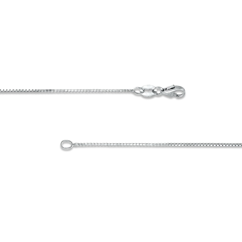 Main Image 3 of 0.7mm Box Chain Necklace in Solid 14K White Gold - 18"