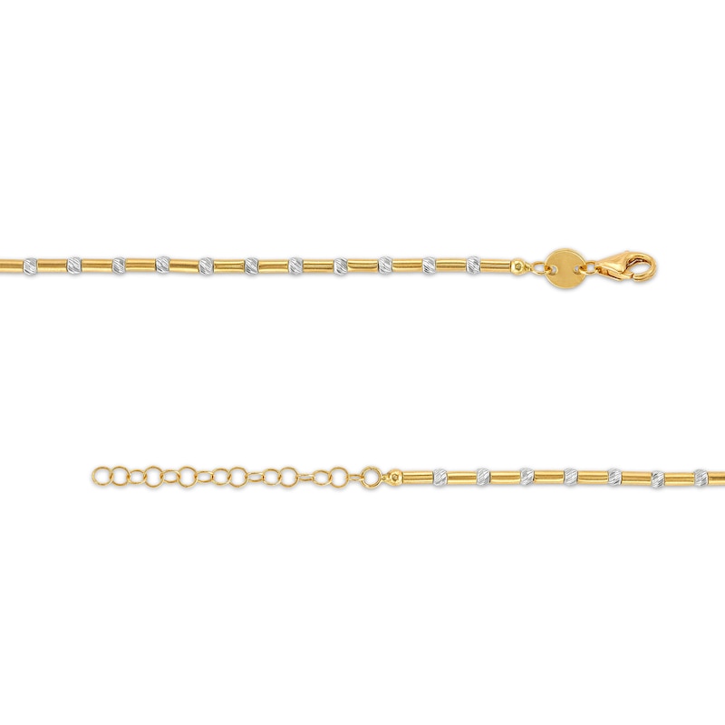 Main Image 3 of Oro Diamante™ Beaded Lariat Necklace in 14K Two-Tone Gold
