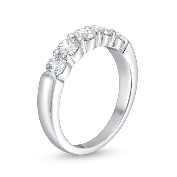 1 CT. T.w. Certified Lab-Grown Diamond Five Stone Band in 10K White Gold (F/Si2)