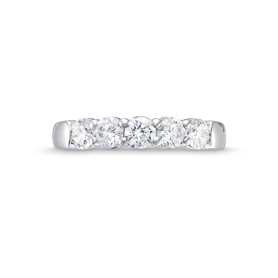1 CT. T.w. Certified Lab-Grown Diamond Five Stone Band in 10K White Gold (F/Si2)