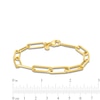 Thumbnail Image 4 of 5.6mm Paper Clip Chain Bracelet in Hollow 14K Gold - 7.5"
