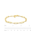 Thumbnail Image 3 of 3.8mm Paper Clip Chain Bracelet in Hollow 14K Gold - 7.5"