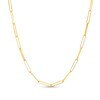 2.0mm Paper Clip Chain Necklace in Solid 14K Gold - 20"