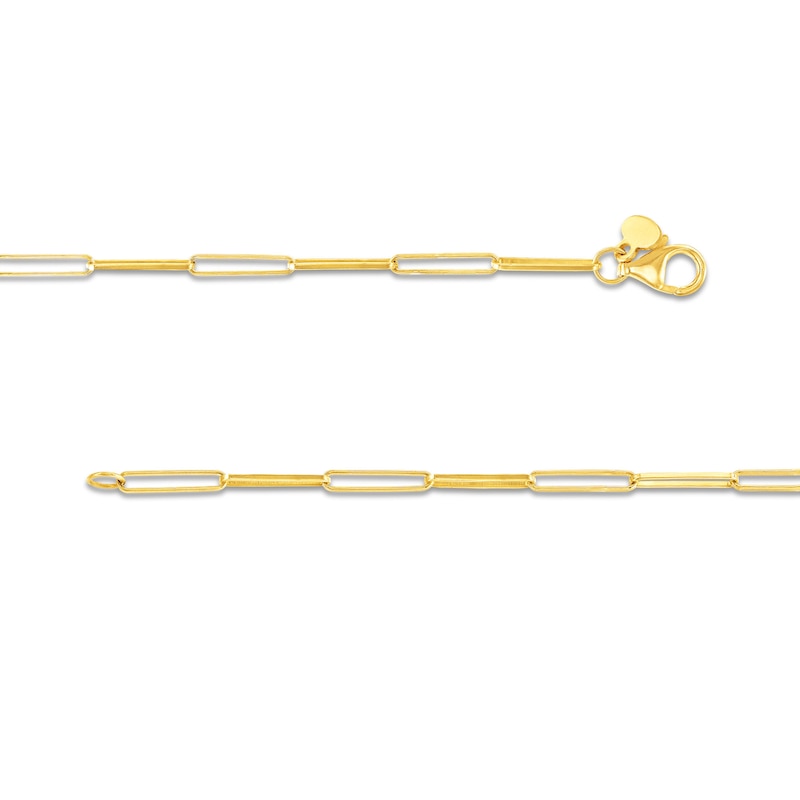 Main Image 3 of 2.0mm Paper Clip Chain Necklace in Solid 14K Gold - 20"