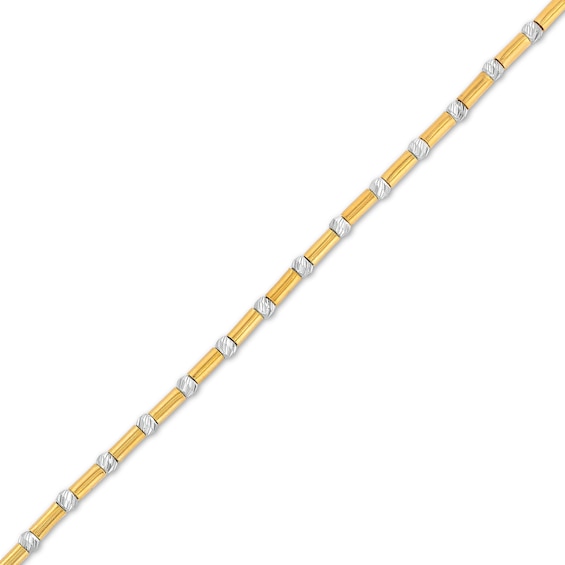 Oro Diamante⢠Beaded Strand Bracelet in 14K Two-Tone Gold - 8.0"