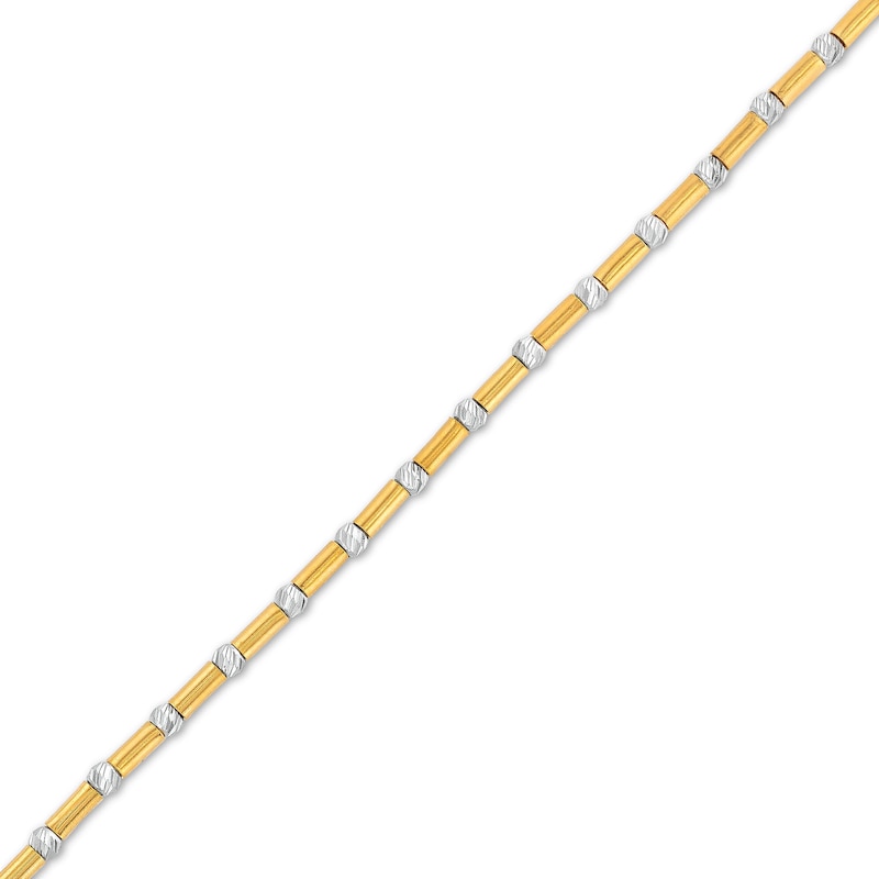 Main Image 1 of Oro Diamante™ Beaded Strand Bracelet in 14K Two-Tone Gold - 8.0"