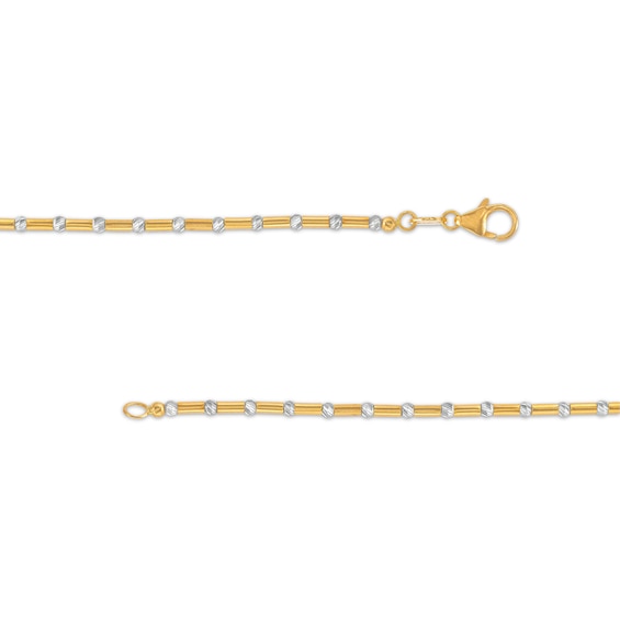 Oro Diamanteâ¢ Beaded Strand Bracelet in 14K Two-Tone Gold - 8.0"