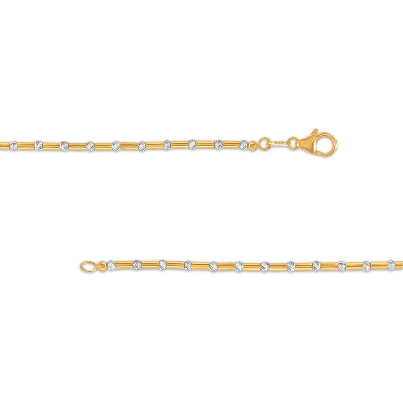 Main Image 3 of Oro Diamante™ Beaded Strand Bracelet in 14K Two-Tone Gold - 8.0"