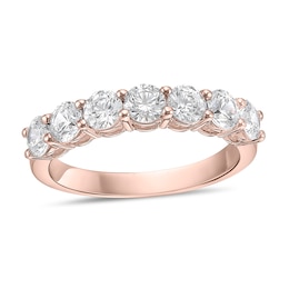 1-1/4 CT. T.W. Diamond Seven Stone Band in 10K Rose Gold (I/I2)