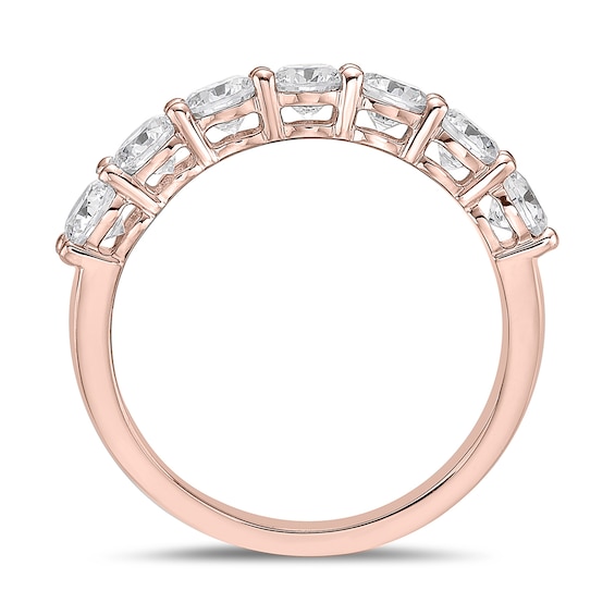 1-1/4 CT. T.w. Diamond Seven Stone Band in 10K Rose Gold (I/I2)