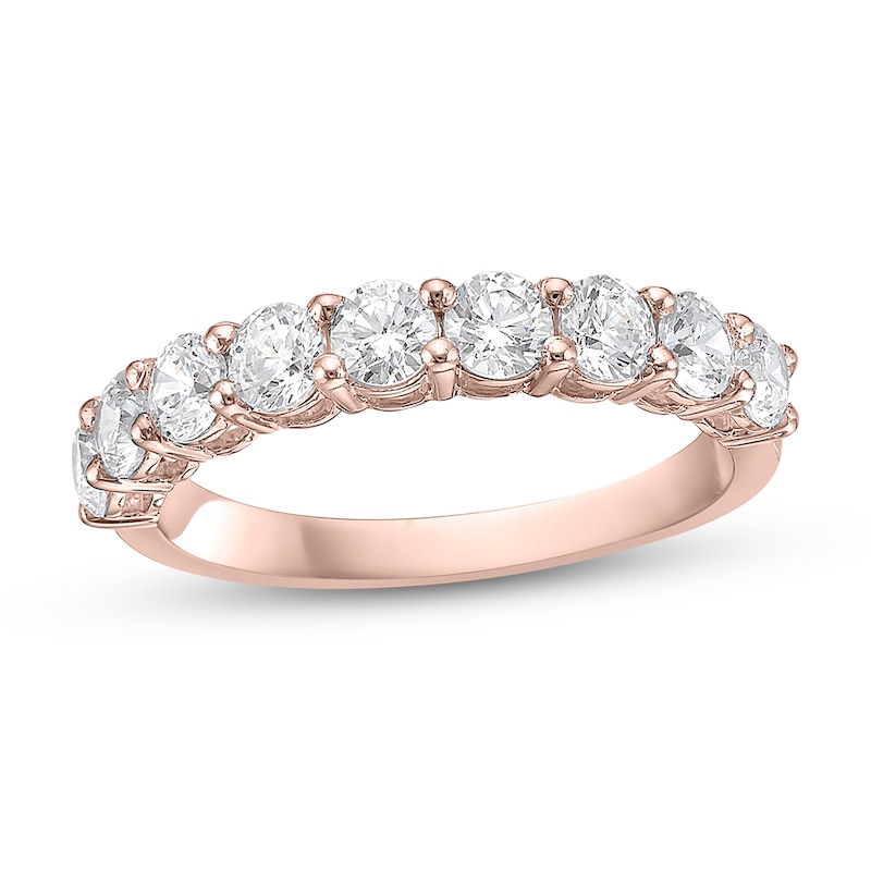 Main Image 1 of 1-1/4 CT. T.W. Diamond Nine Stone Band in 10K Rose Gold (I/I2)