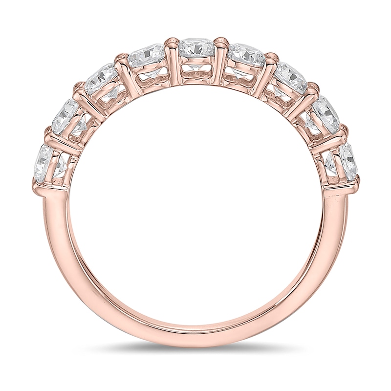 Main Image 3 of 1-1/4 CT. T.W. Diamond Nine Stone Band in 10K Rose Gold (I/I2)