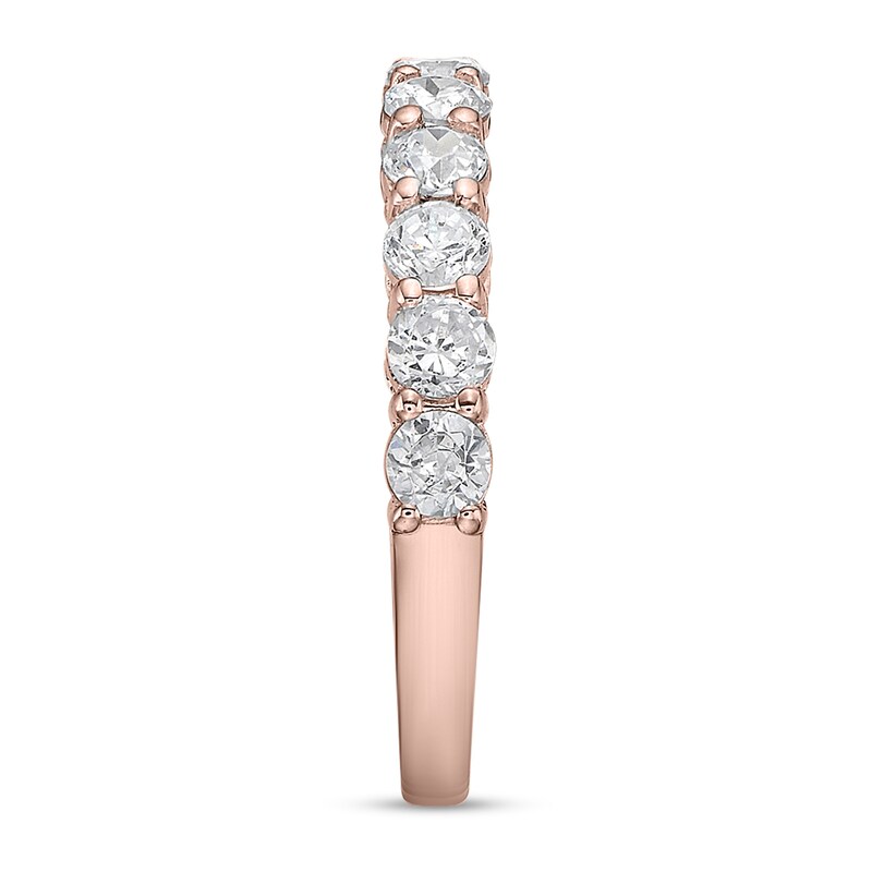 Main Image 2 of 1-1/4 CT. T.W. Diamond Eleven Stone Band in 10K Rose Gold (I/I2)