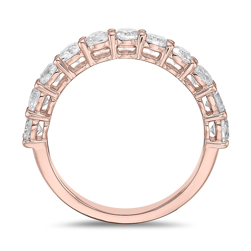 Main Image 3 of 1-1/4 CT. T.W. Diamond Eleven Stone Band in 10K Rose Gold (I/I2)