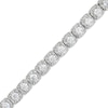 Thumbnail Image 0 of 10 CT. T.W. Certified Lab-Created Diamond Cushion Tennis-Style Bracelet in 10K White Gold (I/I1)