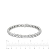 Thumbnail Image 3 of 10 CT. T.W. Certified Lab-Created Diamond Cushion Tennis-Style Bracelet in 10K White Gold (I/I1)