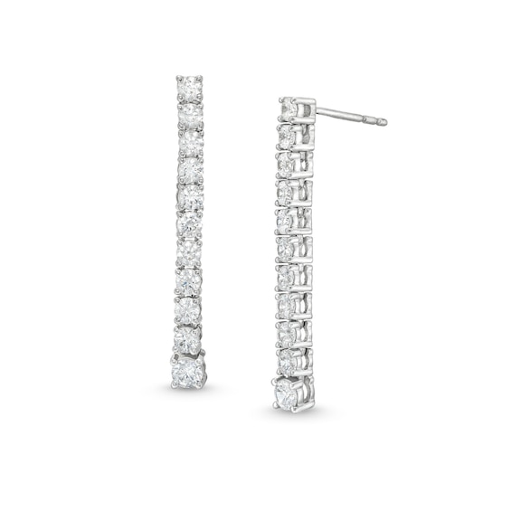 1 CT. T.w. Journey Certified Lab-Grown Diamond Drop Earrings in 10K White Gold (I/I1)