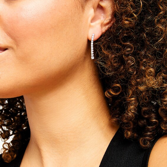 1 CT. T.w. Journey Certified Lab-Grown Diamond Drop Earrings in 10K White Gold (I/I1)
