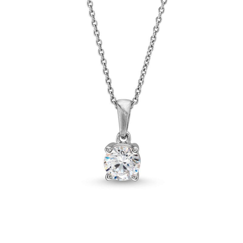 1/2 CT. Certified Lab-Created Diamond Solitaire Pendant in 14K White Gold (I/SI2)