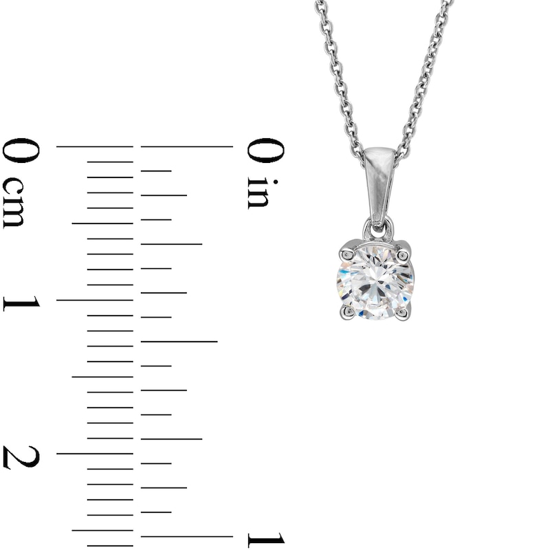 Main Image 4 of 1/2 CT. Certified Lab-Grown Diamond Solitaire Pendant in 14K White Gold (I/SI2)