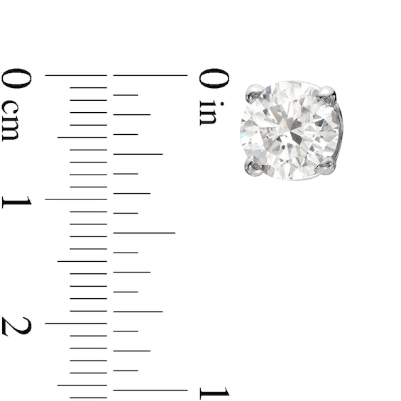 1/3 CT. T.w. Certified Lab-Grown Diamond Solitaire Stud Earrings in 10K White Gold (I/Si2)