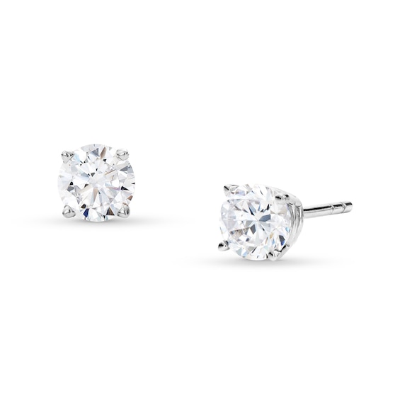 3/ CT. T.w. Certified Lab-Grown Diamond Solitaire Stud Earrings in 10K White Gold (I/Si2