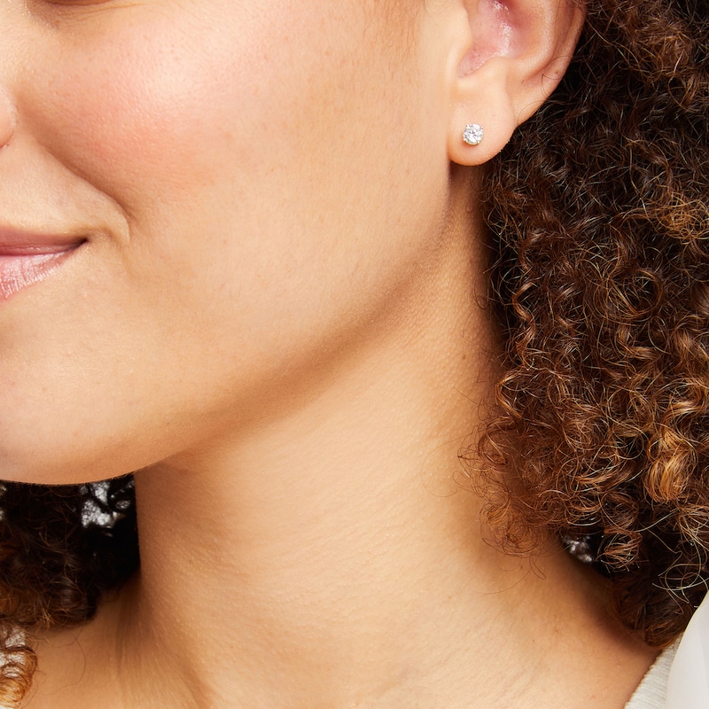 Main Image 2 of 3/4 CT. T.W. Certified Lab-Grown Diamond Solitaire Stud Earrings in 10K White Gold (I/SI2)