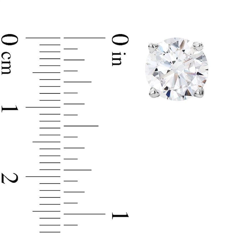 Main Image 3 of 3/4 CT. T.W. Certified Lab-Grown Diamond Solitaire Stud Earrings in 10K White Gold (I/SI2)