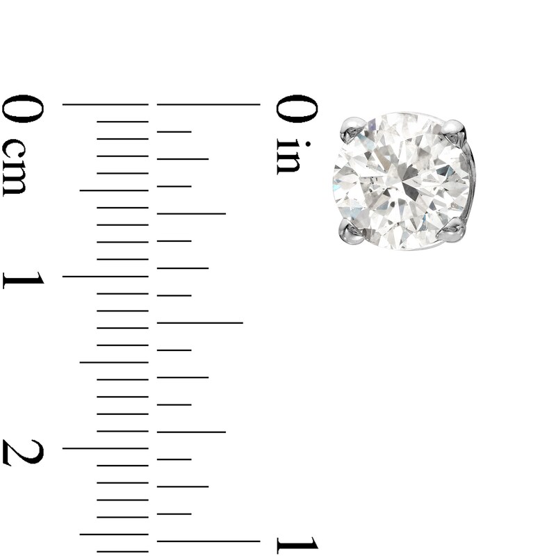 Main Image 2 of 1/3 CT. T.W. Certified Lab-Grown Diamond Solitaire Stud Earrings in 10K White Gold (I/SI2)