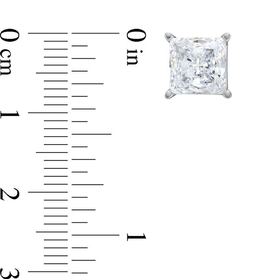 2-1/2 CT. T.w. Princess-Cut Certified Lab-Grown Diamond Solitaire Stud Earrings in 14K White Gold (I/Si2)