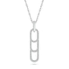 Thumbnail Image 1 of 1/5 CT. T.W. Diamond Linear Paperclip Stack Pendant in Sterling Silver