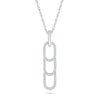 Thumbnail Image 1 of 1/5 CT. T.W. Diamond Linear Paperclip Stack Pendant in Sterling Silver