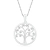 Thumbnail Image 1 of 1/20 CT. T.W. Diamond Curly Tree of Life Pendant in Sterling Silver