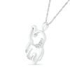 Thumbnail Image 2 of 1/10 CT. T.W. Diamond Chubby Elephant Pendant in Sterling Silver