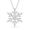 Thumbnail Image 1 of 1/5 CT. T.W. Diamond Branch Snowflake Pendant in Sterling Silver