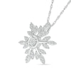 Thumbnail Image 2 of 1/5 CT. T.W. Diamond Branch Snowflake Pendant in Sterling Silver