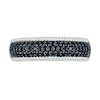 Thumbnail Image 2 of 1/2 CT. T.W. Black and White Diamond Rope Edge Band in Sterling Silver