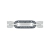 Thumbnail Image 2 of 1/8 CT. T.W. Black and White Diamond Interlocking Paperclip Ring in Sterling Silver