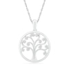 Thumbnail Image 1 of 1/20 CT. T.W. Diamond Curly Tree of Life Pendant in Sterling Silver